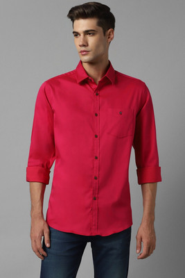 LOUIS PHILIPPE Men Solid Casual Red Shirt