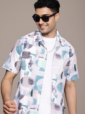 WROGN Men Printed Casual White Shirt