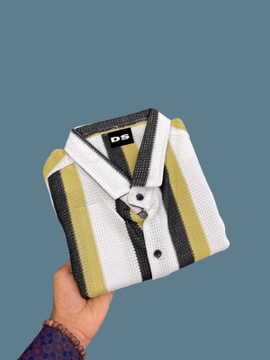 DUCCKCREATION Men Striped Casual Multicolor Shirt