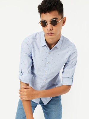 MAX Boys Solid Casual Blue Shirt