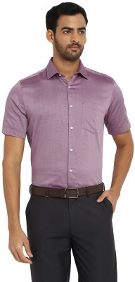 TURTLE Men Checkered Formal Purple Shirt