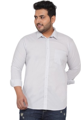 JOHN PRIDE Men Solid Casual Grey Shirt