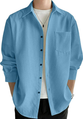 PRAANVI ENTERPRISE Men Self Design Casual White Shirt