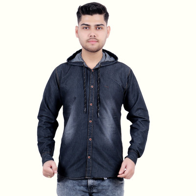 M'COT F-999 Men Solid Casual Black Shirt