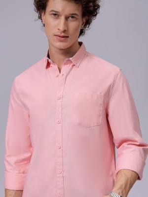 The Indian Garage Co. Men Solid Casual Orange Shirt