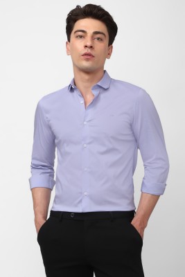 PETER ENGLAND Men Solid Casual Purple Shirt