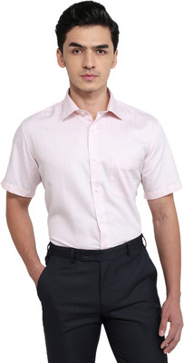 PARK AVENUE Men Checkered Formal Red Shirt