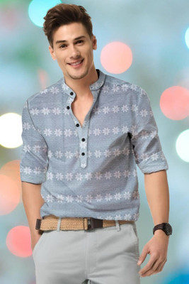 ALVIN ENTERPRISE Men Solid Casual Grey Shirt