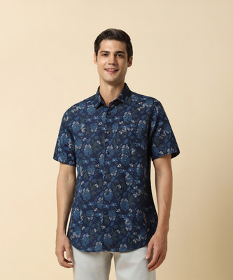Allen Solly Men Floral Print Casual Dark Blue Shirt