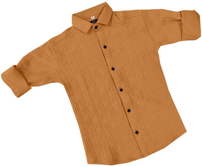DB Boys Solid Casual Yellow Shirt