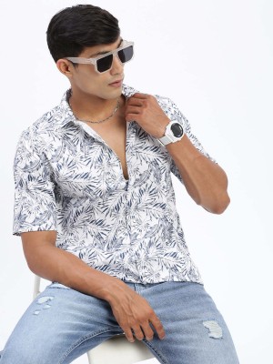 Showoff Men Floral Print Casual White Shirt