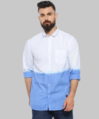 CAMPUS SUTRA Men Color Block Casual White Shirt