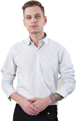 french crown Men Solid Formal Grey Shirt