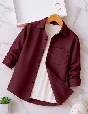 IMANFASHION Boys Solid Casual Multicolor Shirt