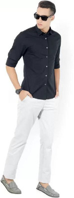 ALVIN ENTERPRISE Men Solid Casual Black Shirt