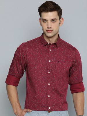 INDIAN TERRAIN Men Printed Casual Purple Shirt