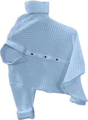 Shirteum Men Self Design Casual Light Blue Shirt