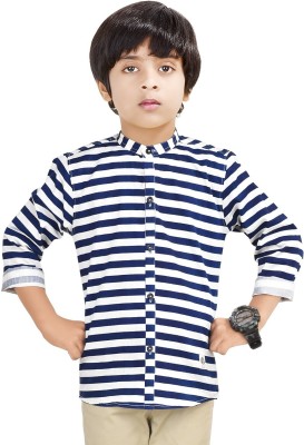 MADE IN THE SHADE Boys Striped Casual Blue Shirt