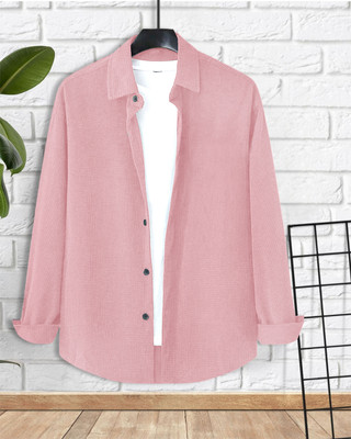 METRONAUT Men Solid Casual Pink Shirt