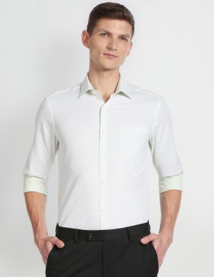 ARROW Men Printed Formal Light Green Shirt