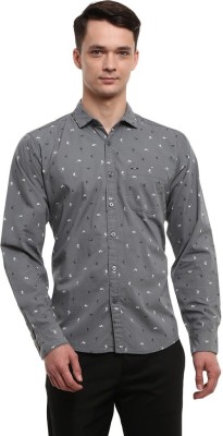 V-MART Men Printed Casual Grey Shirt