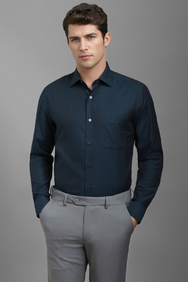 LOUIS PHILIPPE Men Printed Formal Blue Shirt