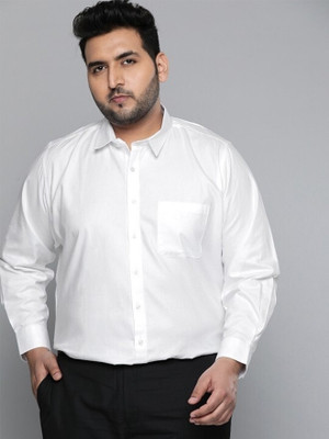 METRONAUT PLUS Men Solid Formal White Shirt