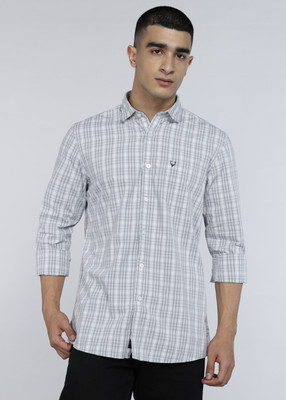 Allen Solly Men Checkered Casual Grey Shirt