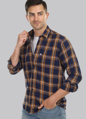 VK WINTER WEAR Men Checkered Casual Brown Shirt
