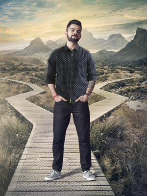 WROGN Men Printed Casual Dark Blue, Yellow Shirt