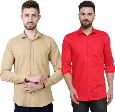 Modernity Men Self Design Casual Multicolor Shirt(Pack of 2)