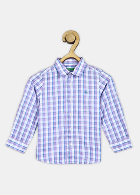United Colors of Benetton Boys Checkered Casual Multicolor Shirt