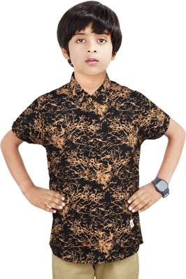 crane Boys Solid Casual Beige Shirt