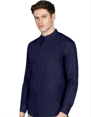 METRONAUT Men Solid Casual Blue Shirt