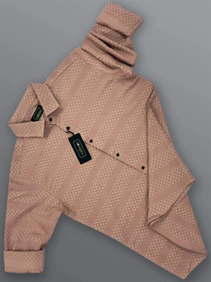 VeBNoR Men Self Design Casual Brown Shirt