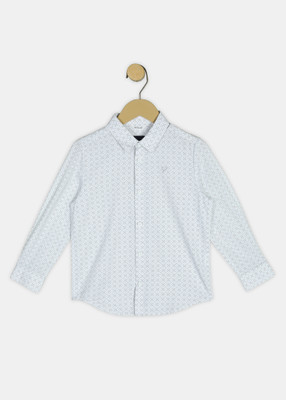 Allen Solly Boys Printed Casual Grey Shirt