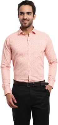 V-MART Men Printed Formal Pink Shirt