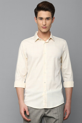 LOUIS PHILIPPE Men Solid Casual Cream Shirt