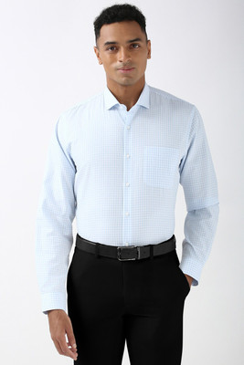 PETER ENGLAND Men Printed Formal Blue Shirt