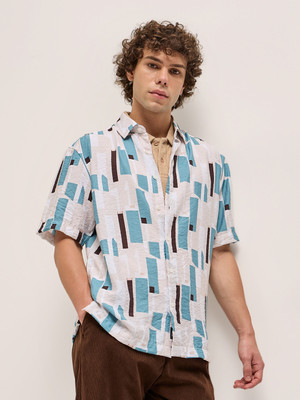 THE BEAR HOUSE Men Printed Casual Multicolor Shirt