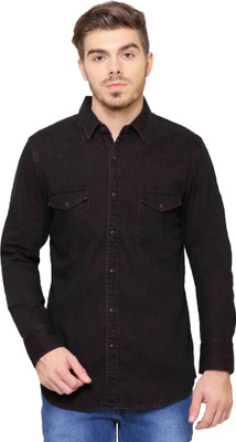 KUONS AVENUE Men Washed Casual Brown Shirt