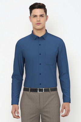 PETER ENGLAND Men Solid Formal Blue Shirt
