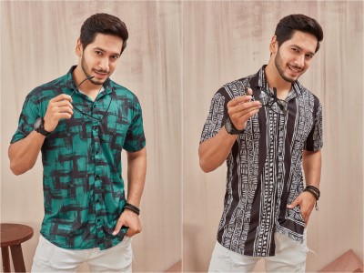 BETHAKJI Men Geometric Print Casual Multicolor Shirt(Pack of 2)