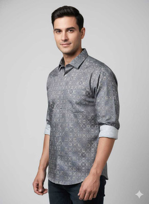 RAAMYA FASHION Men Geometric Print Formal Multicolor Shirt