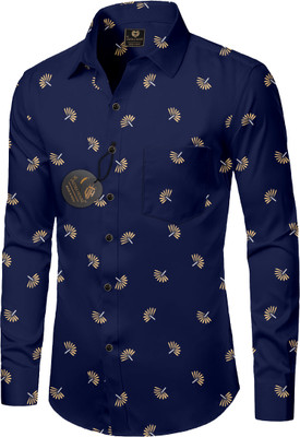 SHREE VASTRAHOUSE Men Graphic Print Casual Light Blue Shirt