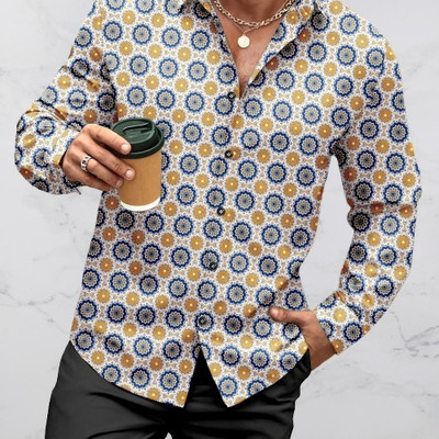 ISUEL FAB Men Ethnic Motifs Casual Multicolor Shirt