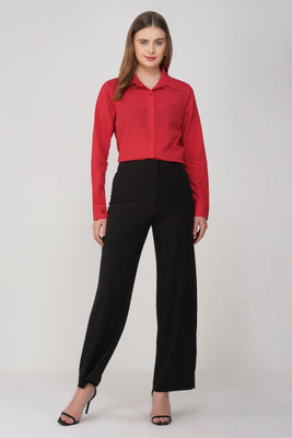 street22 Women Striped Casual Red Shirt