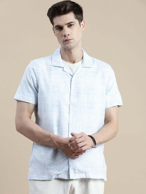 INVICTUS Men Printed Casual Blue Shirt