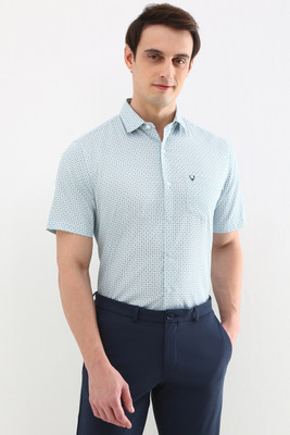 Allen Solly Men Printed Formal Light Blue Shirt