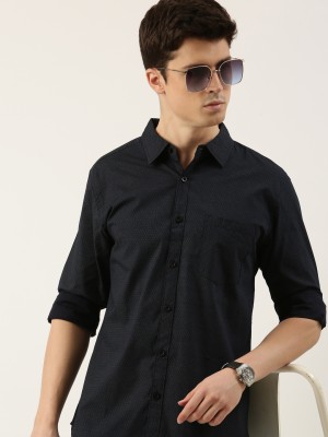 PROVOGUE Men Printed Casual Black, Grey Shirt